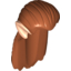 Набор LEGO Minifig Hair Long Straight with Light Flesh Elf Ears Print, Темно-оранжевый