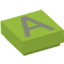 Набор LEGO Tile 1 x 1 with letter Capital A Print, Лайм
