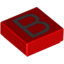 Набор LEGO Tile 1 x 1 with letter Capital B Print, Красный