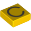 Набор LEGO Tile 1 x 1 with letter Capital C Print, Желтый