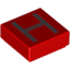 Набор LEGO Tile 1 x 1 with letter Capital H Print, Красный