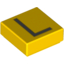 Набор LEGO Tile 1 x 1 with letter Capital L Print, Желтый