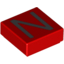 Набор LEGO Tile 1 x 1 with letter Capital N Print, Красный