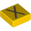 Набор LEGO Tile 1 x 1 with letter Capital X Print, Желтый