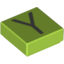 Набор LEGO Tile 1 x 1 with letter Capital Y Print, Лайм