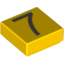 Набор LEGO Tile 1 x 1 with Silver Number 7 Print, Желтый