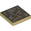 Набор LEGO Tile 2 x 2 with Street Level Map and Red 'X' Print, Tan
