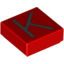 Набор LEGO Tile 1 x 1 with letter Capital K Print, Красный