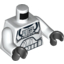 Набор LEGO Torso SW Armor Clone Pilot (Clone Wars) with Blue Controls on Front Panel Print / White Arms / Black Hands, Белый
