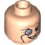 Набор LEGO Minifig Head Monocle, Raised Eyebrow and Wrinkles Print (Penguin) [Hollow Stud], Light Flesh