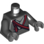 Набор LEGO Torso Layered Robe and Dark Red Katana Scabbard Print / Black Arms / Dark Bluish Gray Hands, Черный
