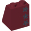 Набор LEGO Slope 65В° 2 x 2 x 2 with Bottom Tube with Three Black Flowers Kimono Print, Темно-красный