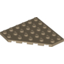 Набор LEGO Wedge Plate 6 x 6 Cut Corner, Dark Tan