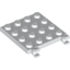 Набор LEGO Plate Special 4 x 4 with Clips Horizontal (thick open O clips), Белый