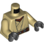 Набор LEGO Torso SW Layered Shirt, Reddish Brown Undershirt, Reddish Brown Belt Print / Tan Arms / Black Hands, Tan