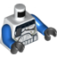 Набор LEGO Torso SW Armor Capitan Rex, Dirt Stains Print (Clone Wars) / Blue Arms / Black Hands, Белый