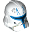Набор LEGO Minifig Helmet SW Capitan Rex with Blue and Tan Markings and Killed Enemies Count Print, Белый