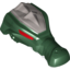 Набор LEGO Large Figure Head Modified Chima Crocodile Upper Jaw with Teeth and Silver Print, Темно-зеленый