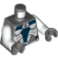 Набор LEGO Torso SW Umbaran Soldier Armor Print / White Arms / Dark Bluish Gray Hands, Темный сине-серый