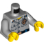 Набор LEGO Torso Coast Guard, Shirt with Pockets and Copper Life Preserver Badge and Belt Print / Light Bluish Gray Arms / Yellow Hands, Светлый сине-серый