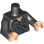 Набор LEGO Torso PotC Overcoat with Belts and Gold Fleur de Lis Buckles Print / Black Arms / Light Flesh Hands, Черный