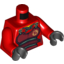 Набор LEGO Torso Ninjago Armour with Belts and Flames Print / Red Arms / Black Hands, Красный