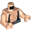 Набор LEGO Torso Batman Muscles Outline with Black Suspenders and Silver Belt, Yellow Hoses on Back Print / Light Flesh Arms / Light Flesh Hands, Light Flesh