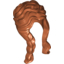 Набор LEGO Minifig Hair Female Long and Braided on Right, Hole on Top, Темно-оранжевый