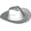 Набор LEGO Minifig Hat, Very Wide Brim, Outback Style (Fedora), Белый
