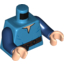 Набор LEGO Torso SW V-Neck Shirt and Dark Brown High Tie Belt Print / Dark Blue Arms / Light Flesh Hands, Dark Azure