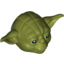 Набор LEGO Minifig Head Modified Yoda Curved Ears with Black Eyes and White Pupils Print, Оливковый