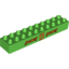 Набор LEGO Brick 2 X 10 with 'Ripslinger 13 Ripslinger' Print, Ярко-зеленый