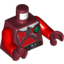 Набор LEGO Torso SW Red Armor Plates, Holly and White Fur Collar Print / Red Arms / Dark Red Hands, Темно-красный