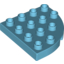 Набор LEGO Duplo, Plate Round Corner 4 x 4, Medium Azure