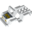 Набор LEGO Duplo Car Body Jeep with Headlights, Zebra Stripes and Yellow ''ZOO'' Print, Белый