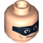 Набор LEGO Minifig Head Male Mask Black with Eyeholes and Smirk Print (The Lone Ranger) [Hollow Stud], Light Flesh