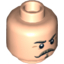 Набор LEGO Minifig Head Dual Sided Dark Tan Moustache and Eyebrows, Stern / Angry Print (Captain J. Fuller) [Hollow Stud] , Light Flesh