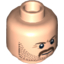 Набор LEGO Minifig Head Beard Stubble, Moustache, Brown Eyebrows Print [Hollow Stud], Light Flesh