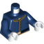 Набор LEGO Torso The Lone Ranger Cavalry Uniform, 5 Buttons, Belt Print / Dark Blue Arms / White Hands, Темно-синий