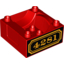 Набор LEGO Duplo Train Cab / Tender Base with Bottom Tubes and 4281 Locomotive Print on Both Sides, Красный