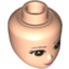 Набор LEGO Minifig Head Modified Friends with Brown Eyes, Pink Lips and Closed Mouth Print, Light Flesh