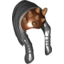 Набор LEGO Minifig Headdress SW Zabrak Front Skull Spikes, Black Dots on Front and Hair Agen Kolar Print, Черный