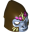 Набор LEGO Minifig Mask - Chima Gorilla with Gray Face, Light Yellow Face Paint and Pink Flowers Print, Темно-коричневый