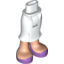 Набор LEGO Friends Hips and Long Skirt, Light Flesh Legs and Medium Lavender Shoes Print, Белый