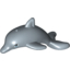 Набор LEGO Dolphin, Jumping with Bottom Axle Holder and Blue Eyes Print, Sand Blue