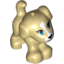 Набор LEGO Friends Dog Small Standing with Blue Eyes, Black Nose and Mouth, and White Patch between Eyes Print, Tan