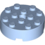 Набор LEGO Brick Round 4 x 4 [Centre Hole], Bright Light Blue
