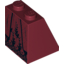 Набор LEGO Slope 65В° 2 x 2 x 2 with Bottom Tube with Spotted Dress with Black Lace and Ruffles Print, Темно-красный