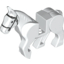 Набор LEGO Horse, Moveable Legs with Black Bridle and Silver Buckles Print, Белый