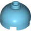 Набор LEGO Brick, Round 2 x 2 Dome Top - Hollow Stud with Bottom Axle Holder x Shape + Orientation, Medium Azure